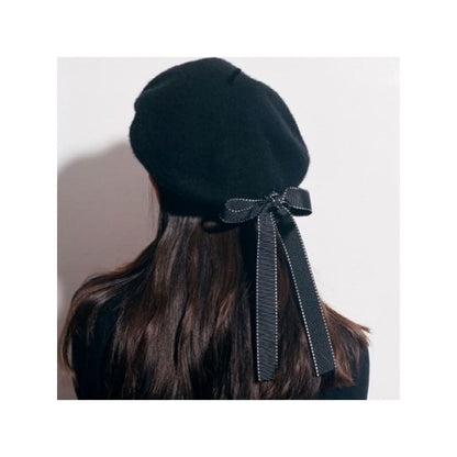 Vintage Bow Beret Hat