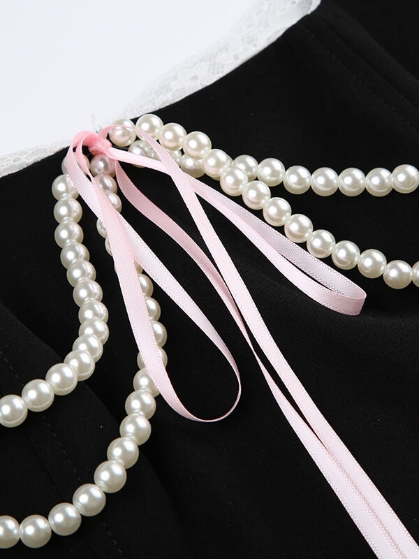 Vintage Elegant Pearl Camisole - long sleeve tops