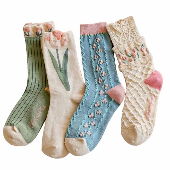 Vintage Flower Socks - Socks