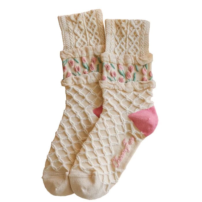 Vintage Flower Socks - Socks