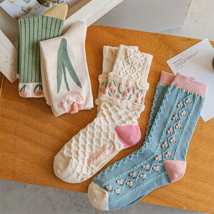 Vintage Flower Socks - Socks