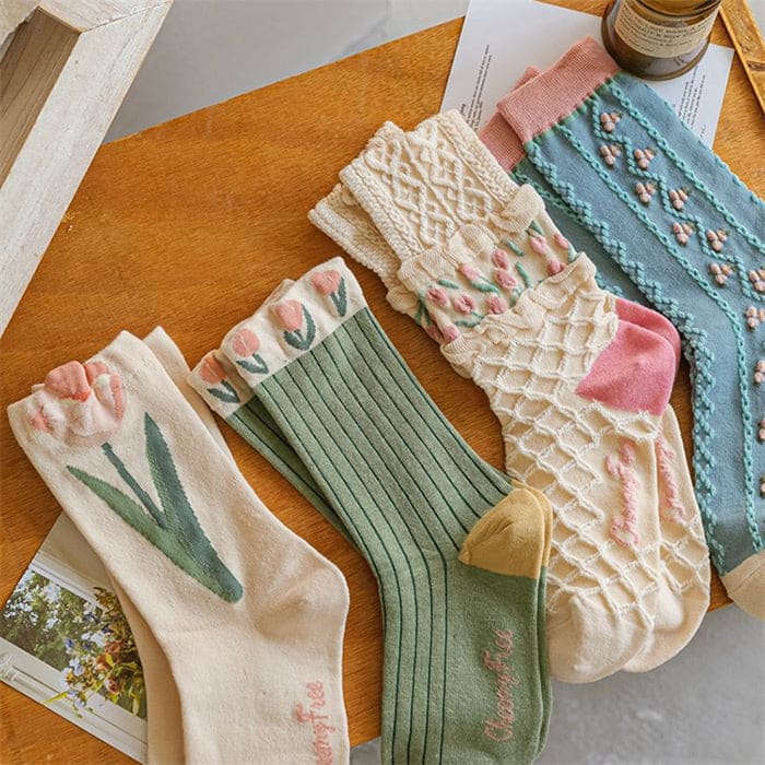 Vintage Flower Socks - Socks