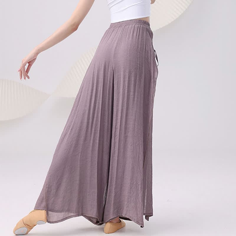 Vintage Flowy Split Wide Leg Casual Pants