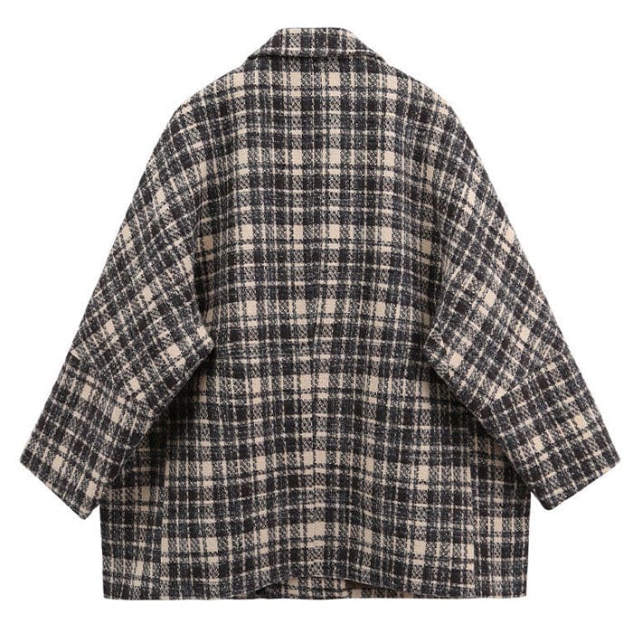 Vintage Plaid Jacket - Free Size / Brown - Jackets