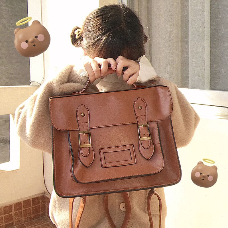 Vintage PU JK Backpack Crossboby Bag