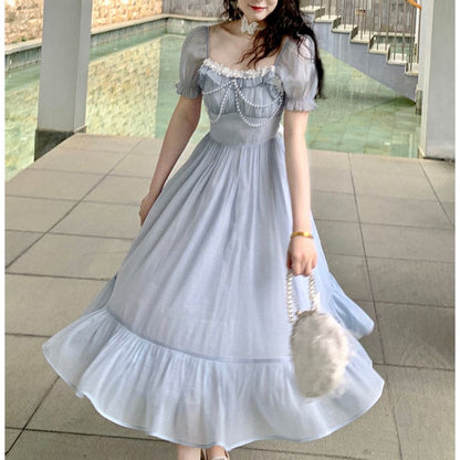 Vintage Romantic Pearl Princess Dress SP17453 - Harajuku Kawaii Fashion Anime Clothes Fashion Store - SpreePicky