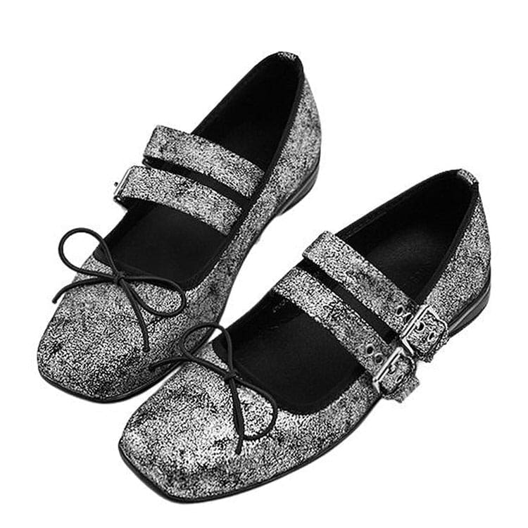 Vintage Sleaze Ballet Flats - EU34 (US4.0) / Silver - Shoes