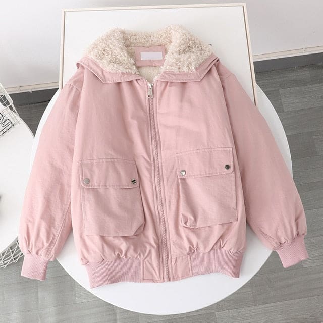 Warm Fleece Candy-colored Tooling Wool Collar Imitation