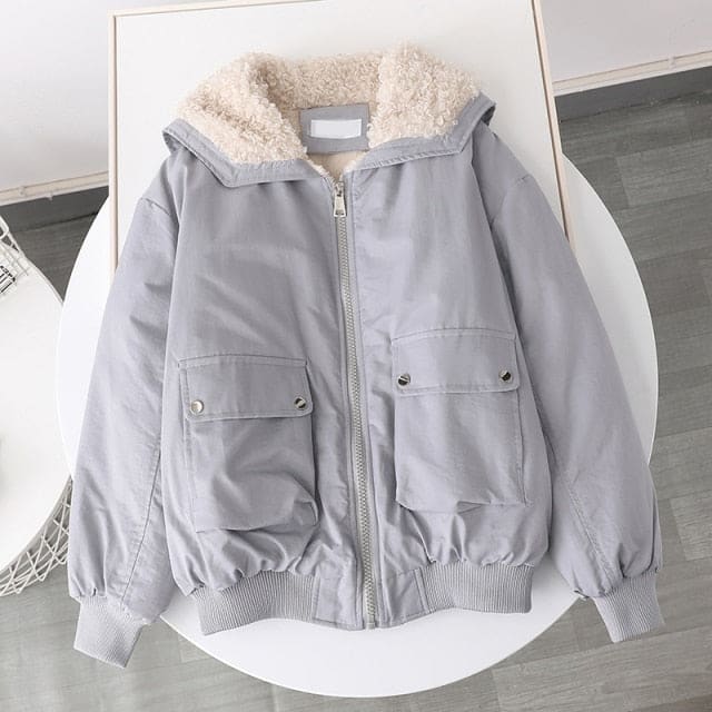 Warm Fleece Candy-colored Tooling Wool Collar Imitation