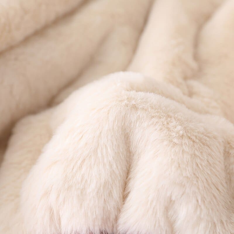 Warm Fleece Candy-colored Tooling Wool Collar Imitation