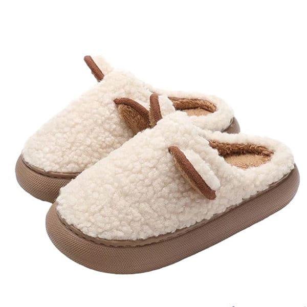 Warm Teddy Plush Slippers - Slippers