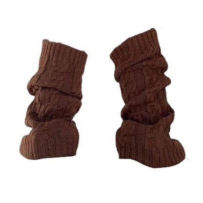 Warm Vibes Leg Warmers - Brown - Socks