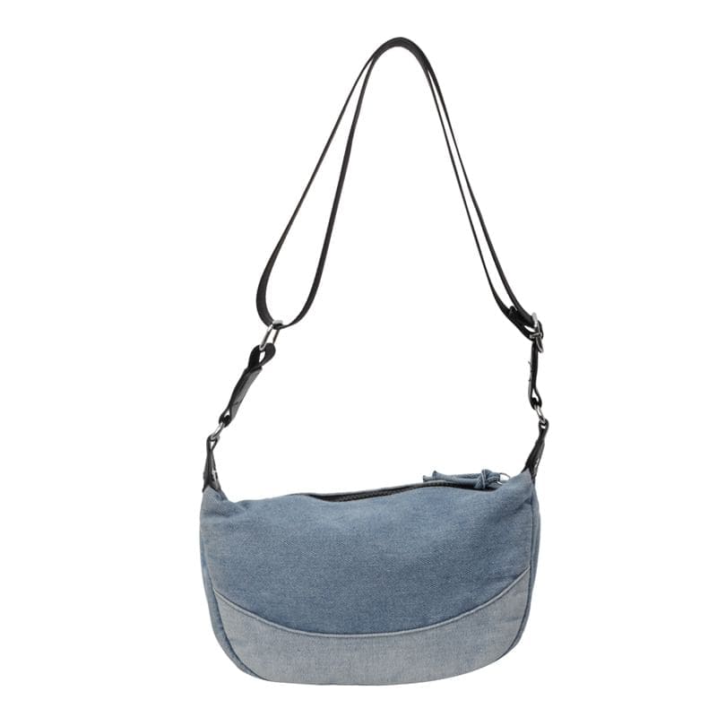 Washed Denim Crossbody Bag