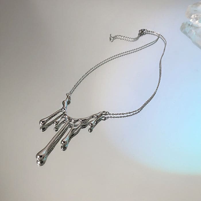 Water Drop Necklace - Standart / Silver - Necklace