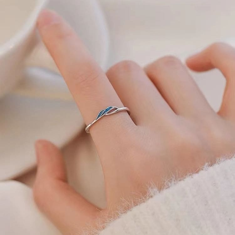 Wave Sterling Silver Open Ring