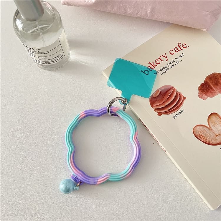 Wavy Hoop Phone Strap with Lanyard Pad