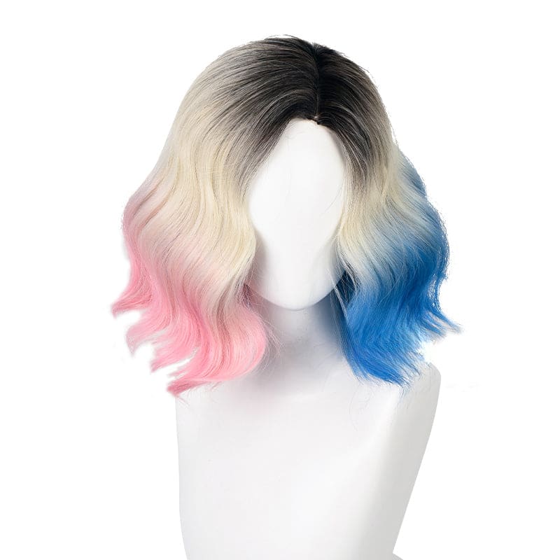 Wednesday Enid Sinclair Blonde Gradient Pink Blue Cosplay