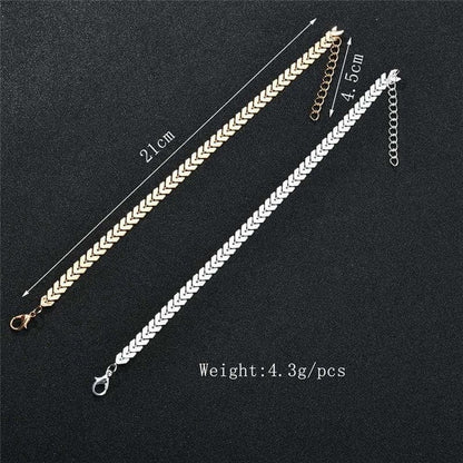 Wheat Alloy Anklet