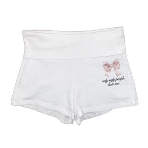 White Bow Shorts - S / White - Shorts