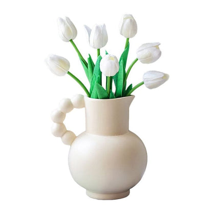 White Exquisite Ceramic Vase - Standart / Beige