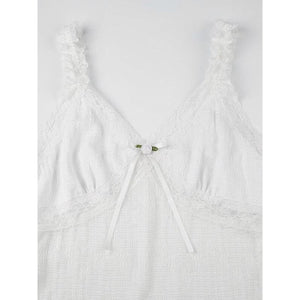 White Floral Lace Dress - Dresses
