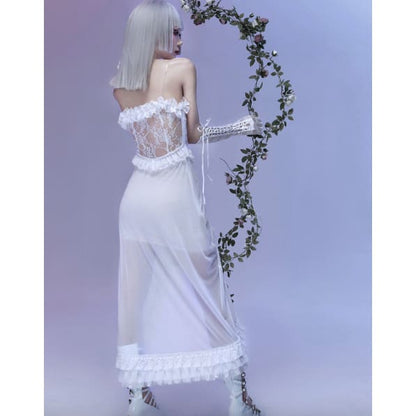 White Gothic Halloween Jumper Skirt - Lolita JSK