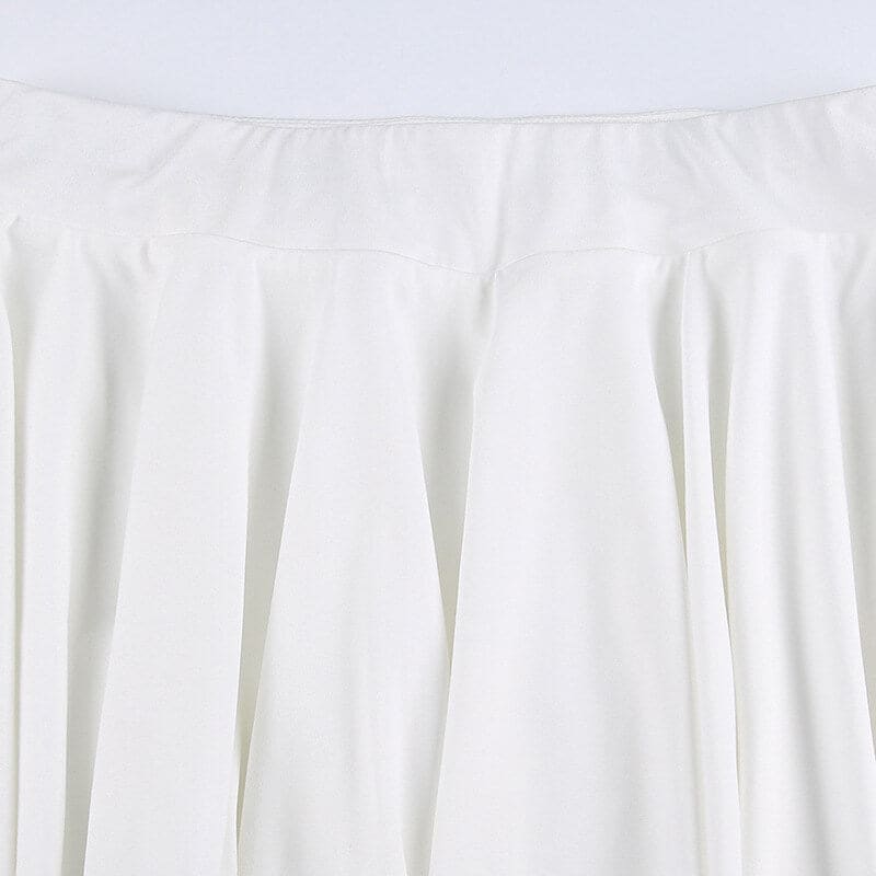 White Irregular Mini Skirt - mini skirts