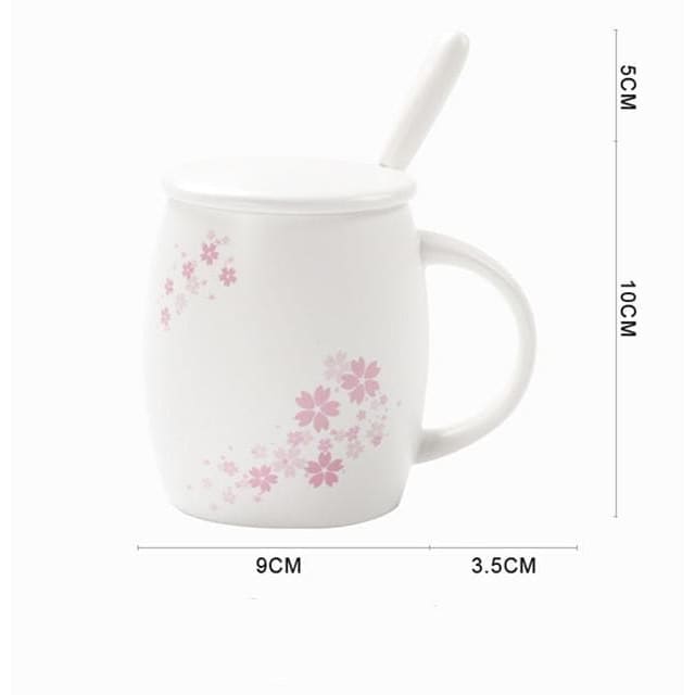 White/Pink Pastel Cute Sakura Mug Cup MK16049 - cup