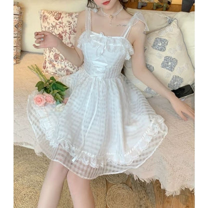 White Soft Elegant Sweet Dress/Cardigan Coat SP17597 - Harajuku Kawaii Fashion Anime Clothes Fashion Store - SpreePicky