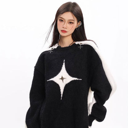 White Star Open-Shoulder Sweater - Sweaters