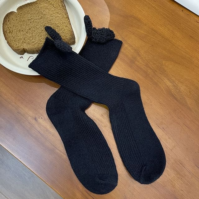 Wing Accent Socks - Black / One Size