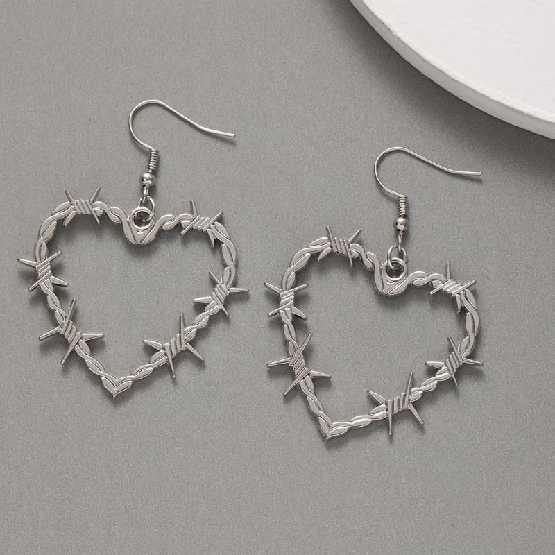 Wire Heart Earrings - earrings