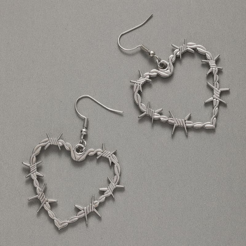 Wire Heart Earrings - earrings