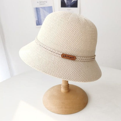 Woven Bucket Hat - Beige / One Size