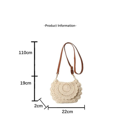 Woven Flap Crossbody Bag