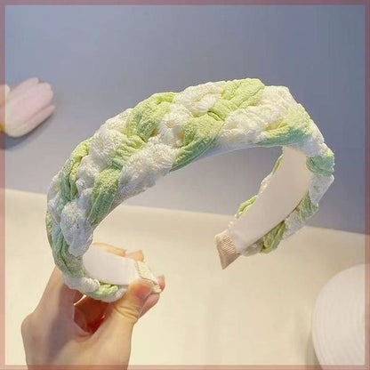 Woven Lace Headband - Green / One Size