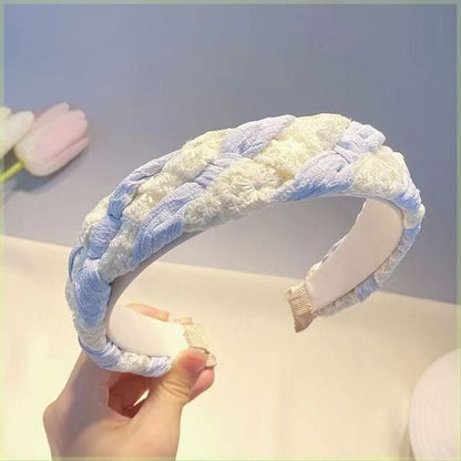 Woven Lace Headband - Sky Blue / One Size