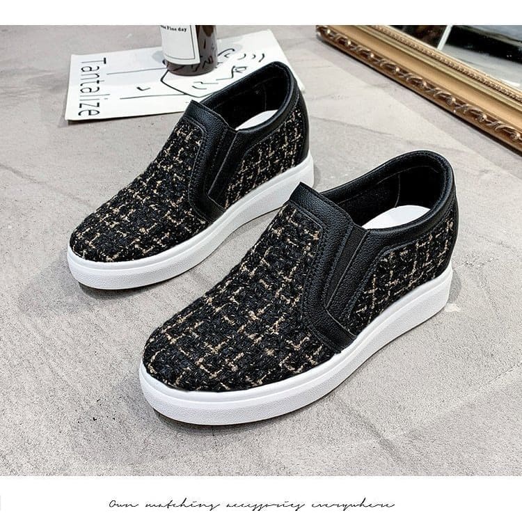 Woven Platform Slip-Ons