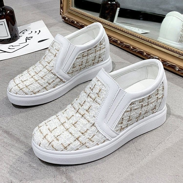 Woven Platform Slip-Ons