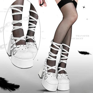 Kawaii Aesthetic Y2K Cute Fairy Y2K 4 Colors Straps Pretty Heels ON1425 MK Kawaii Store