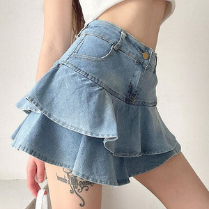 Y2K Blue Denim Skirt - Skirt