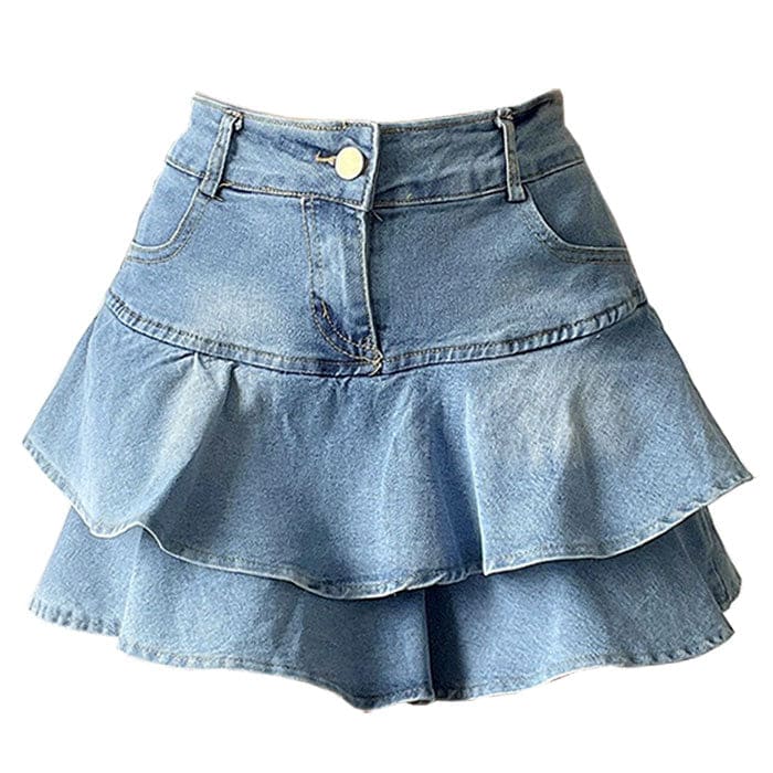 Y2K Blue Denim Skirt - S / Blue - Skirt