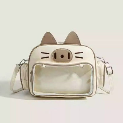 Y2K Cute Kitty Shoulder Bag - khaki