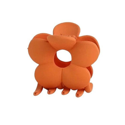 Y2K Flower Hair Claw - Orange - Other