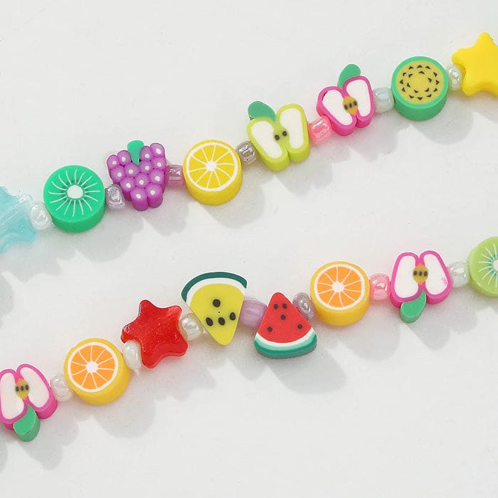 Y2K Fruits Beaded Necklace - Standart / Multi - Necklace