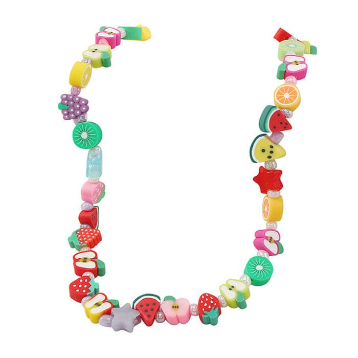 Y2K Fruits Beaded Necklace - Standart / Multi - Necklace