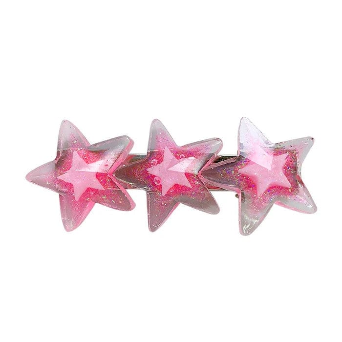 Y2K Glitter Star Hair Clip - Dark Pink - Other