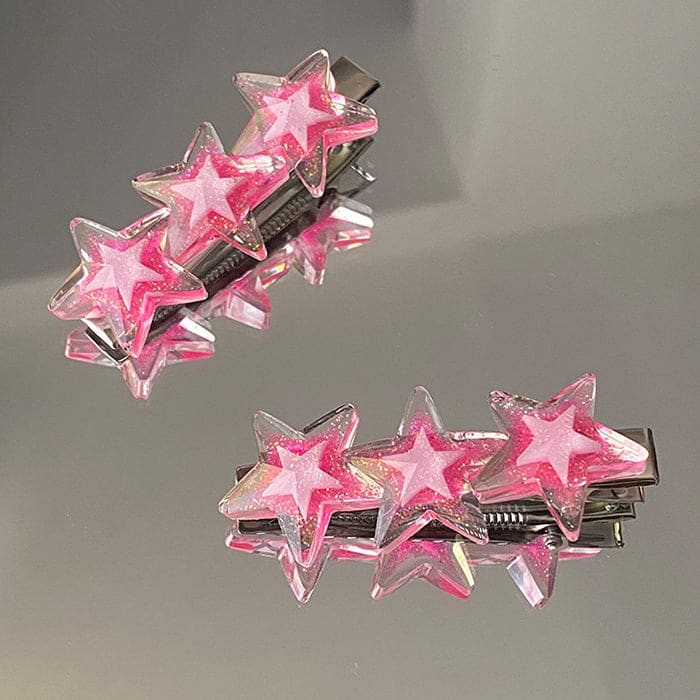 Y2K Glitter Star Hair Clip - Other
