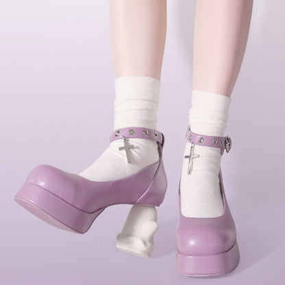 Y2K Halloween Ghost High Heels - Lovesickdoe