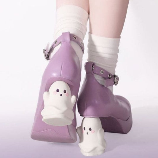 Y2K Halloween Ghost High Heels - Lovesickdoe